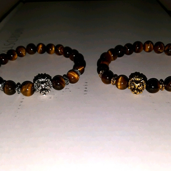 Tiger Eye Lion Head Bead Bracelet - Picture 4 of 4